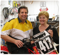 Bob and Sue in the BC Racing Shop